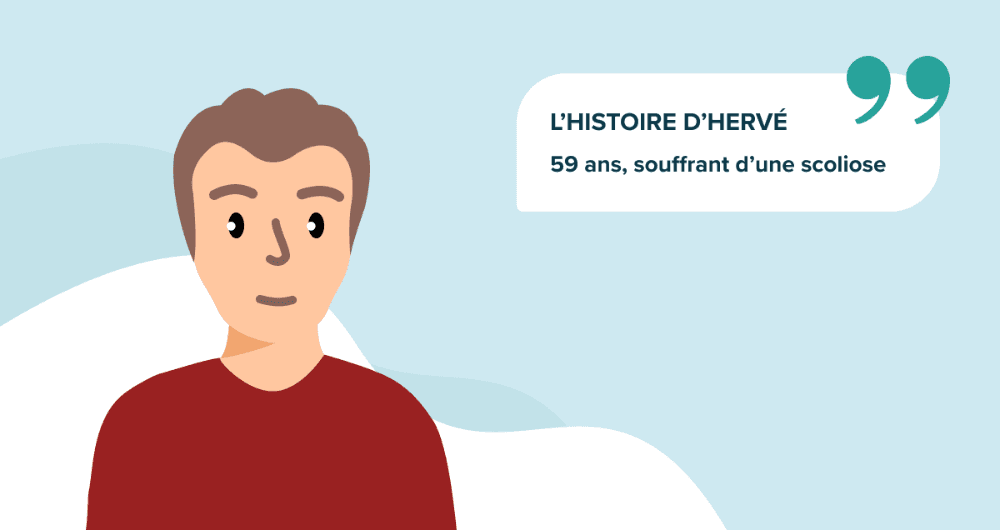 L'histoire d'Hervé, 59 ans, souffrant d'une scoliose