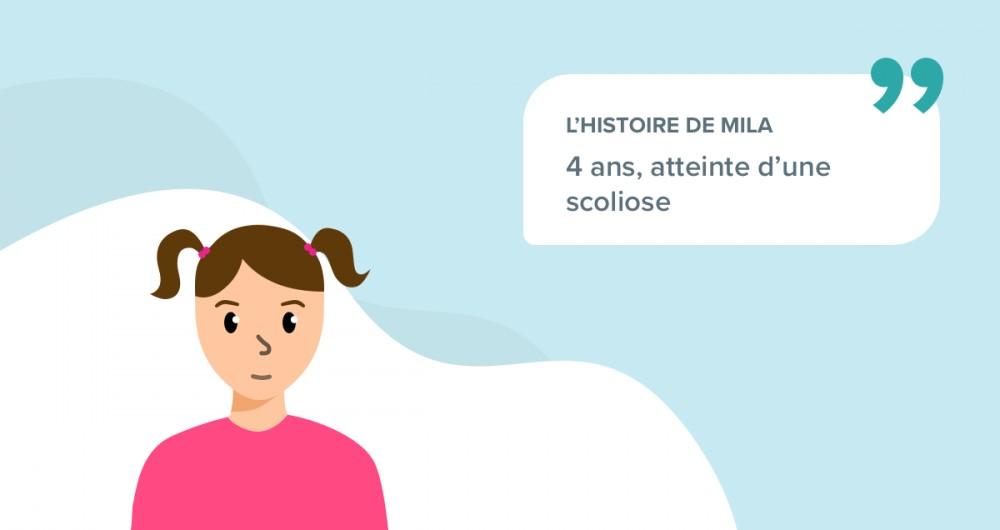 L’histoire de Mila, 4 ans, souffrant d’une scoliose