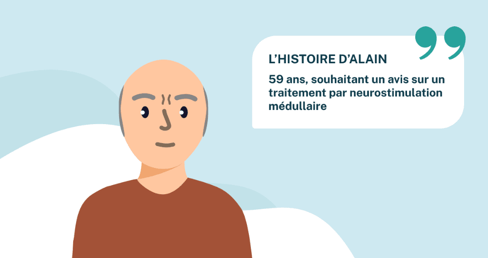 L'histoire d'Alain, 59 ans, souhaitant un avis sur un traitement par neurostimulation médullaire