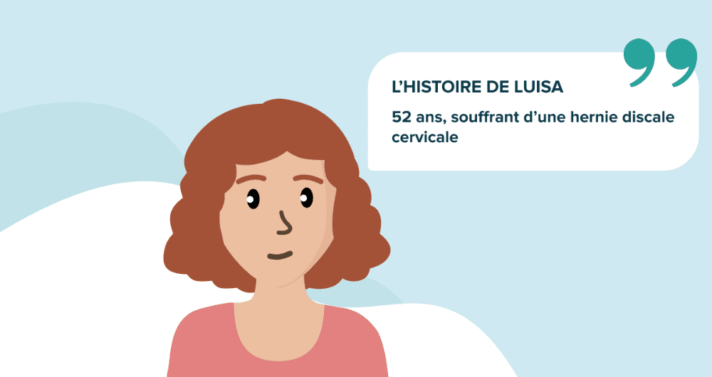 L’histoire de Luisa, 52 ans, souffrant d’une hernie discale cervicale