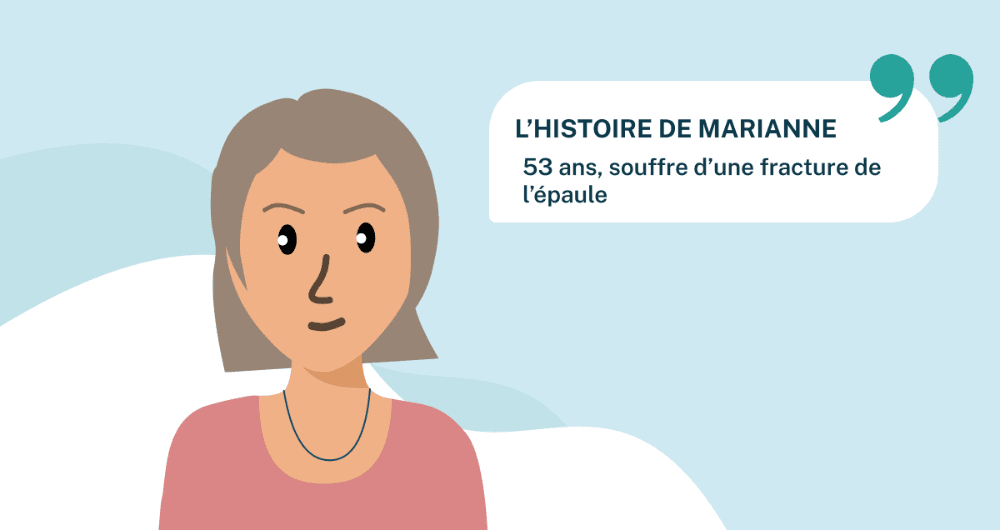 L'histoire de Marianne, 53 ans, souffrant d'une fracture de l'épaule
