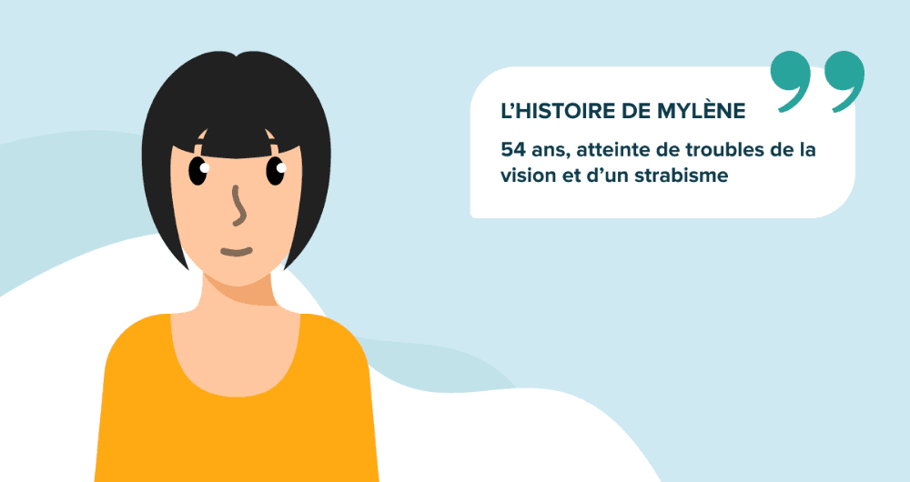 L'histoire de Mylène, 54 ans, atteinte de troubles de la vision et d'un strabisme