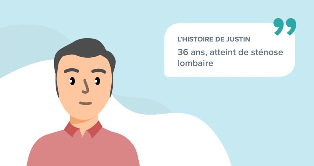 L’histoire Justin, 36 ans, souffrant de sténose lombaire